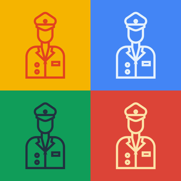 波普艺术线试点图标孤立的颜色图片下载