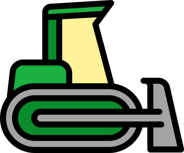 农场挖掘机图标轮廓风格图片下载