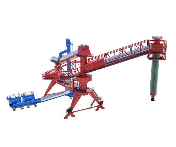 码头货物起重机。3 d渲染图片下载