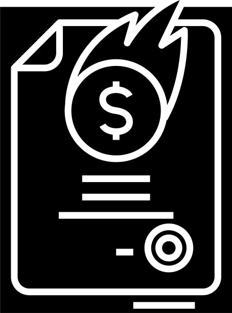 紧急合同黑色图标概念图片下载