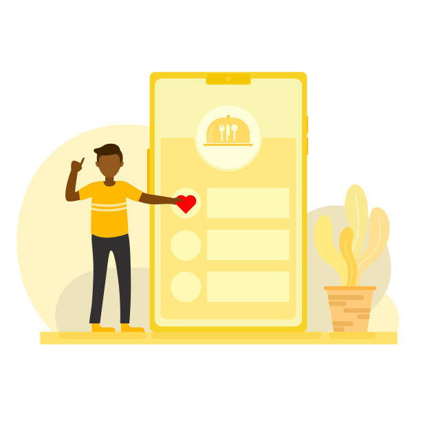 最爱的食物应用概念。图片下载