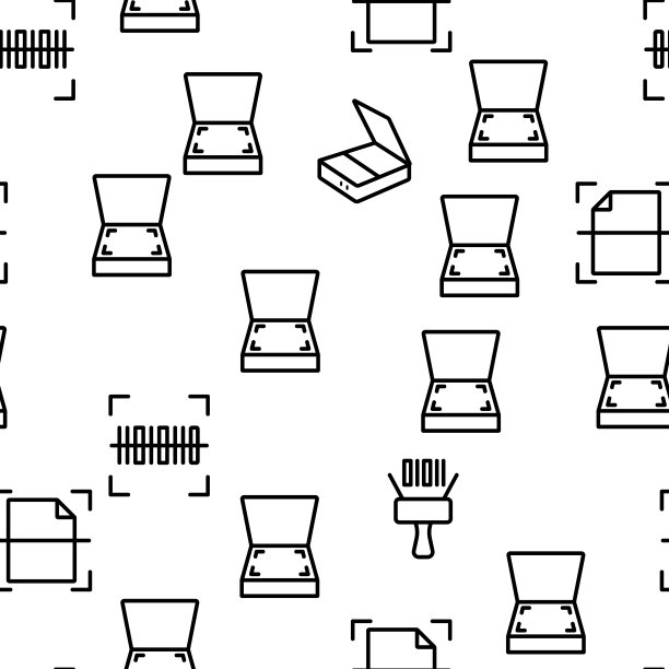 扫描阅读矢量无缝模式图片下载