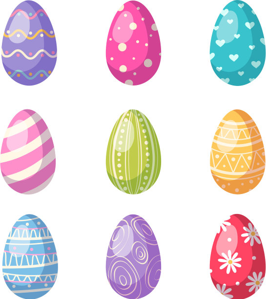 复活节彩蛋卡通套装图片下载
