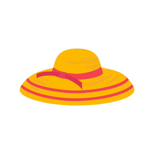 夏季帽子的图标图片下载