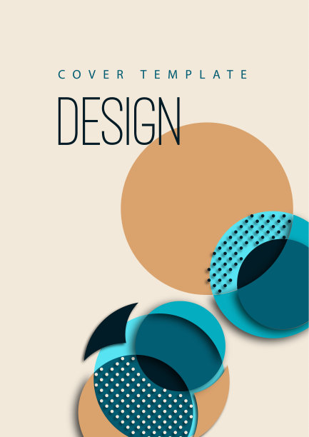 切成色彩鲜艳的圆形部分，点缀圆点。现代抽象背景。设计商业演示文稿，传单，海报和邀请。向量图片下载