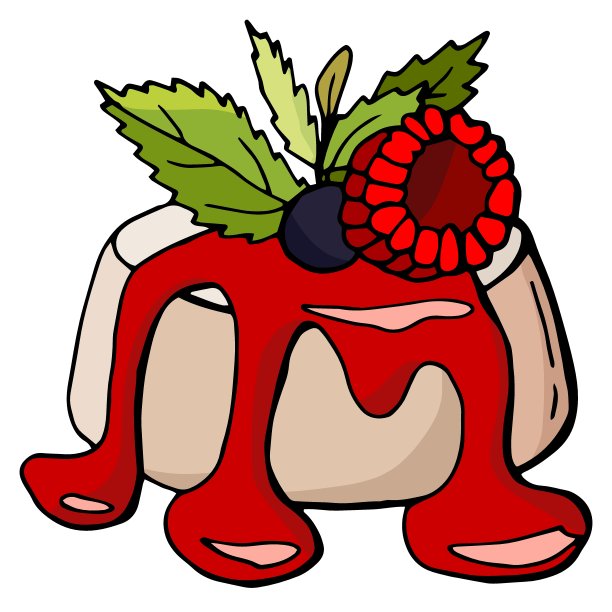 意大利传统甜点意奶冻。图片下载