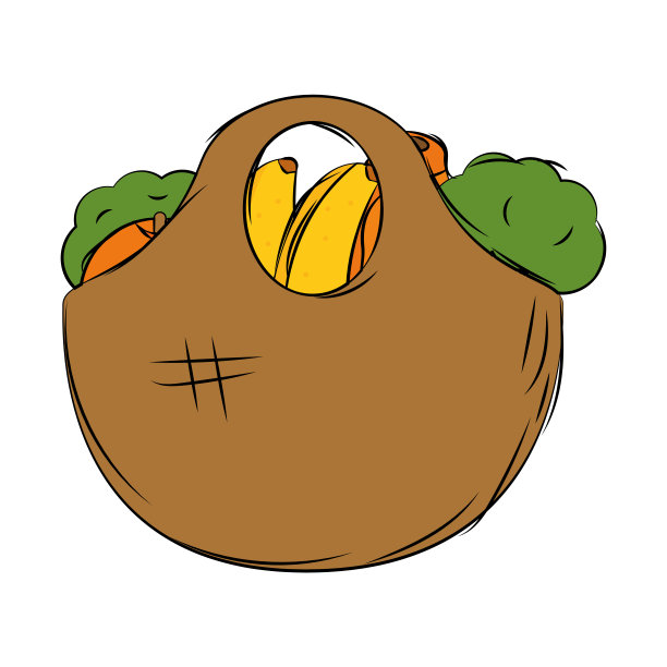 食品杂货袋图标图片下载