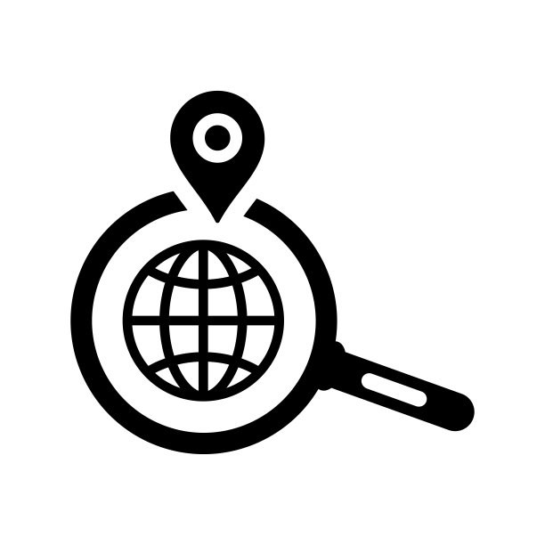 位置搜索图标/黑色矢量图图片下载