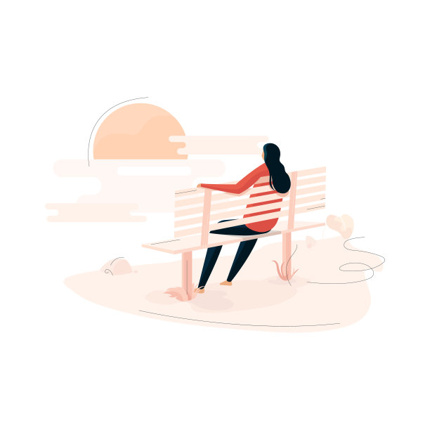 年轻女子欣赏日落时的田野图片下载