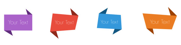 带横幅与你的文本。向量孤立的元素。标签彩色的集合。图片下载