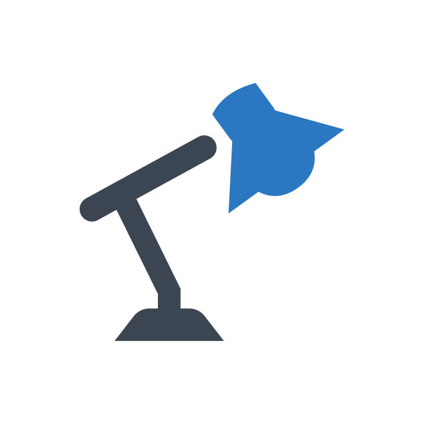 台灯图标。案例研究，文案(矢量插画)图片下载