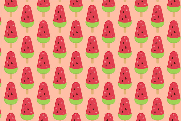 甜西瓜冰淇淋。粉红色的冰淇淋图案图片下载