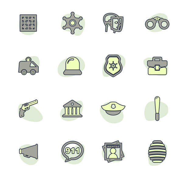 警察图标集图片下载