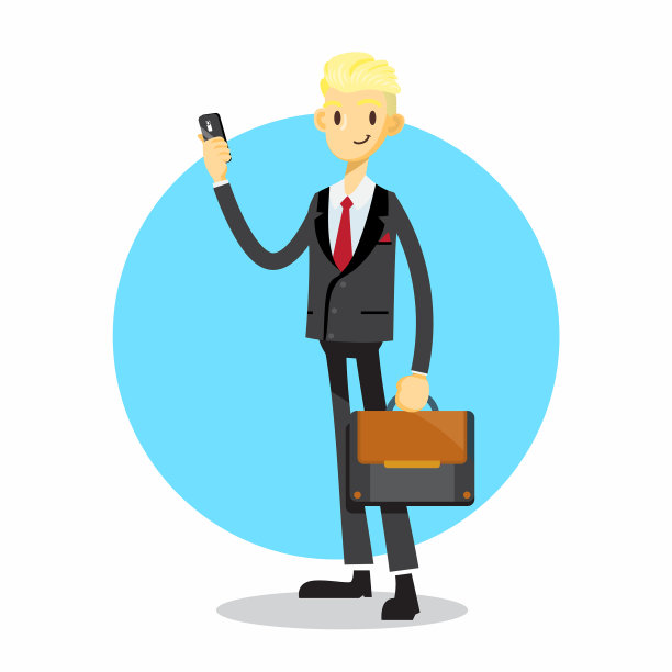 商人卡通人物用手图片下载
