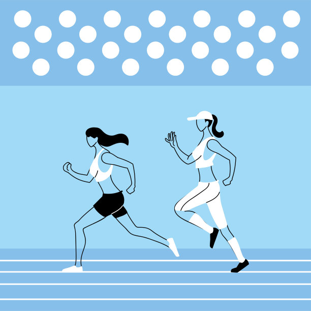 女性化身运行矢量设计图片下载