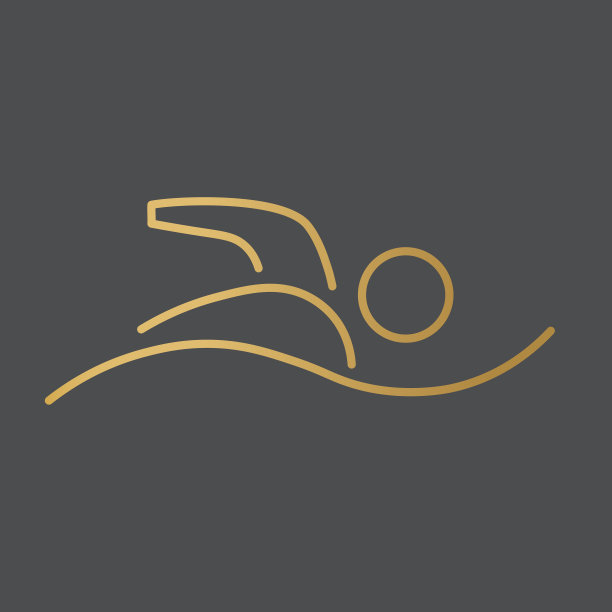 金色游泳人物偶像图片下载