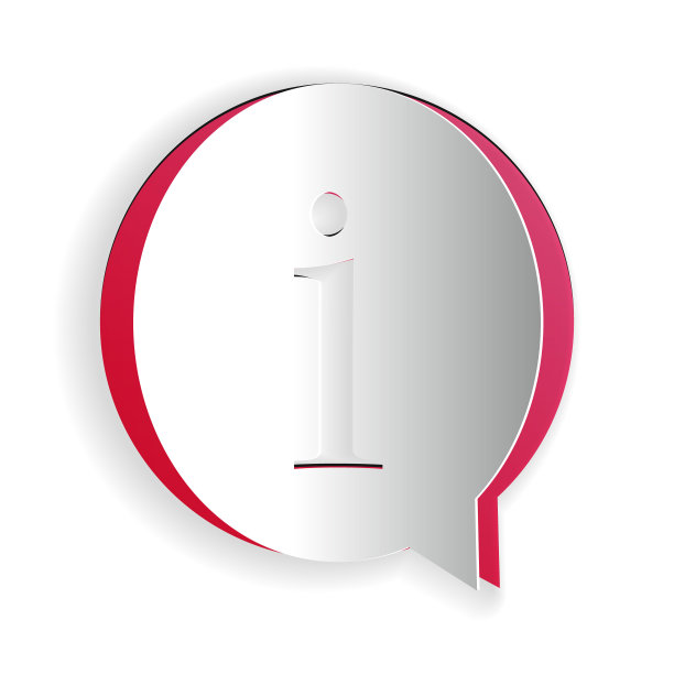 剪纸信息图标孤立在白色背景。纸艺术风格。向量图片下载