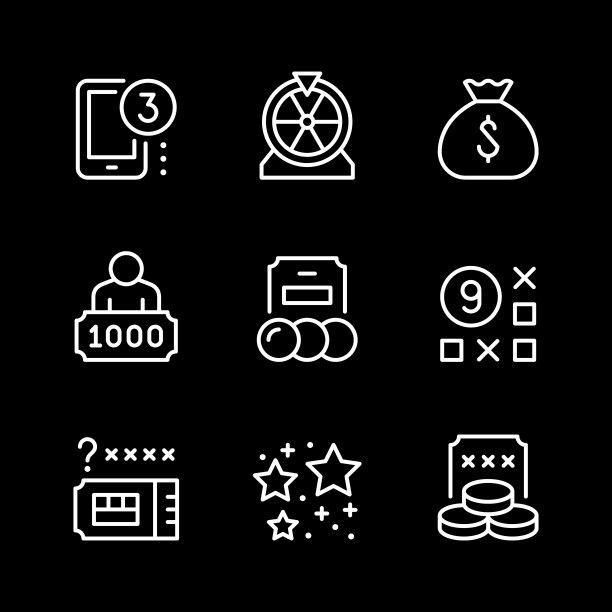 设置彩票的线条图标图片下载