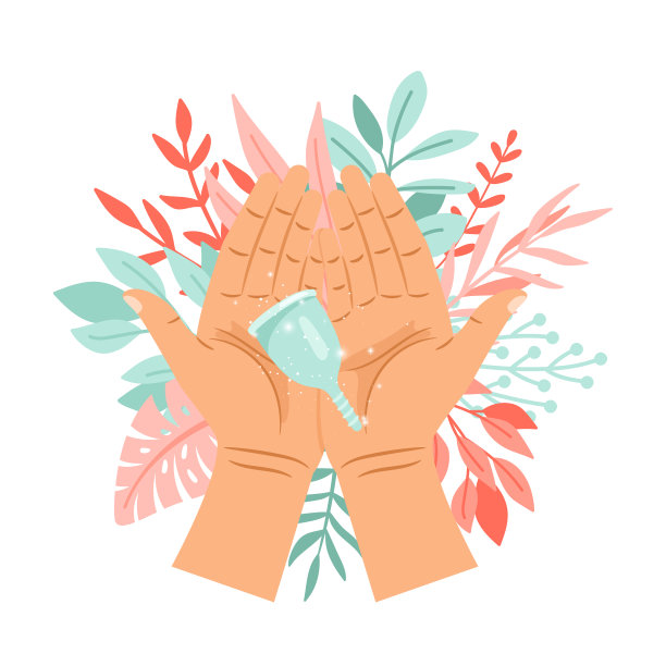 手里拿着月经杯图片下载