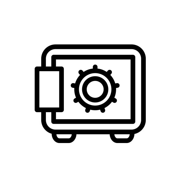 说明矢量图形的保险箱图标模板图片下载