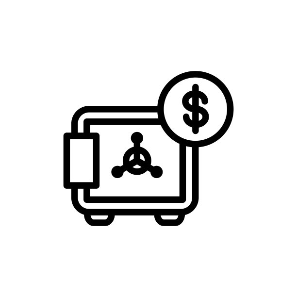 说明矢量图形的保险箱图标模板图片下载