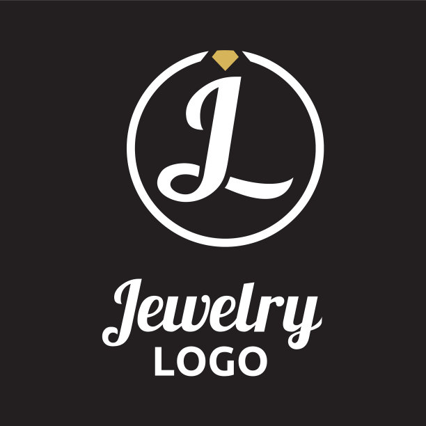 钻石首饰初始jl圆形标志设计图片下载