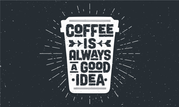 杯咖啡海报咖啡杯与手绘图片下载