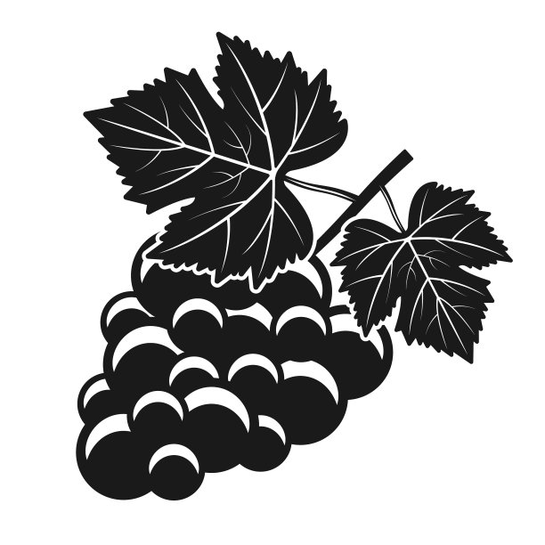 葡萄串孤立的物体或元素图片下载