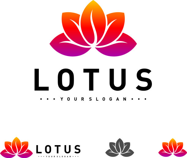 豪华莲花标识设计模板莲花花图片下载