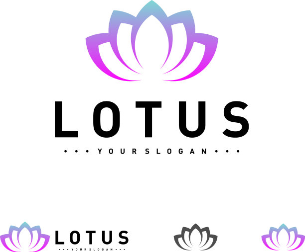 豪华莲花标识设计模板莲花花图片下载