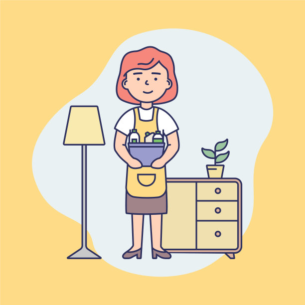 专业的家政清洁服务理念图片下载