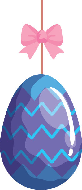 可爱的彩蛋复活节装饰挂蝴蝶结丝带图片下载
