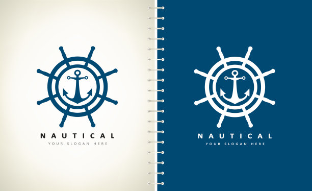 航海向量。舵锚设计。图片下载