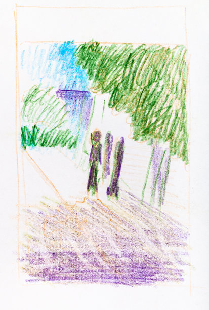 夏天，人们在城市的房子附近图片下载