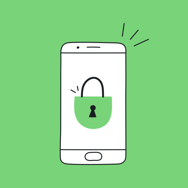 智能手机以锁锁方式显示在手机上图片下载