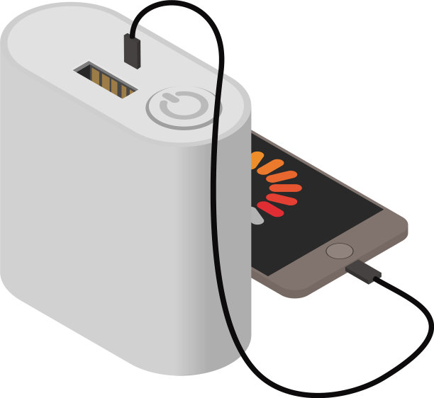 电源银行图标等距风格图片下载