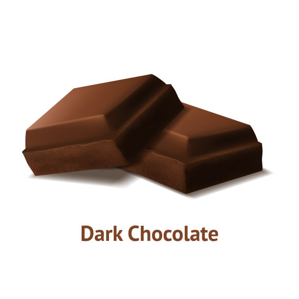 逼真的3d详细巧克力块卡片海报图片下载