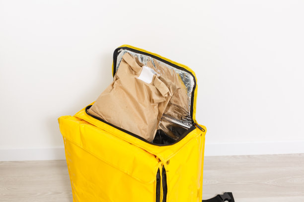 灰色投递保温袋的裁剪视图，图片下载