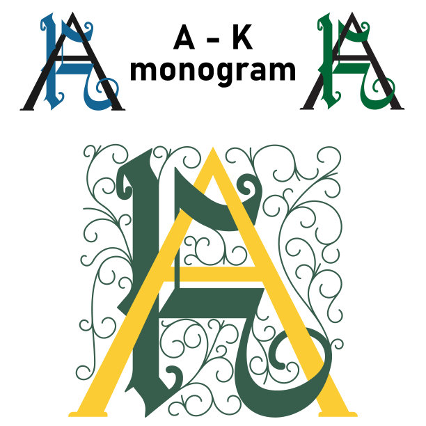 两个卷曲缠绕的字母组成的首字母组合图片下载