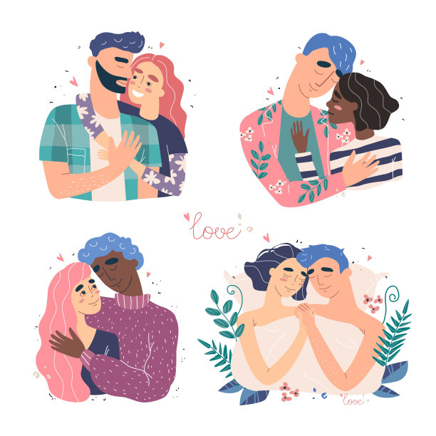 男女相爱拥抱幸福家庭观念图片下载