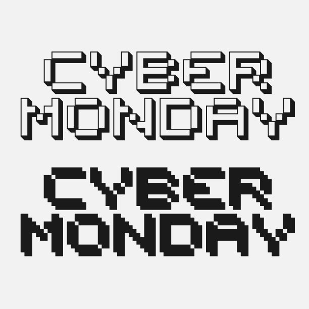 像素排版与“网络星期一”图片下载