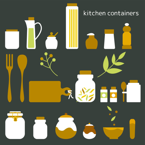 天然厨房用品，容器图片下载