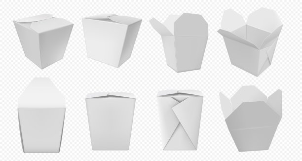 中国食物的盒子。外卖包装模板图片下载