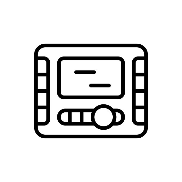 监控图标。简单的线条，轮廓矢量元素的出租车服务图标，用户界面和用户体验，网站或手机应用图片下载