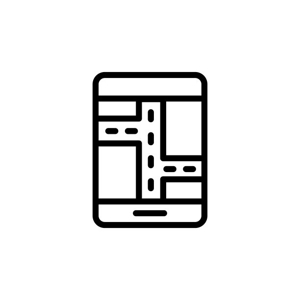 GPS智能手机图标 简约UI/UX出租车服务图片下载