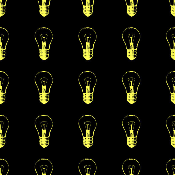 无缝图案的灯泡与现代潮人图片下载
