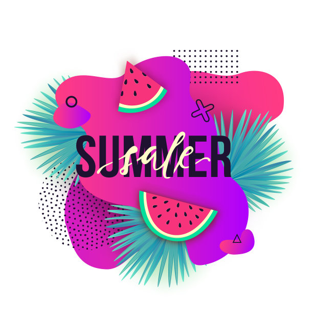夏季销售时尚横幅现代背景图片下载
