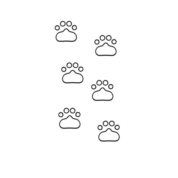 手绘动物爪子插图涂鸦矢量图片下载