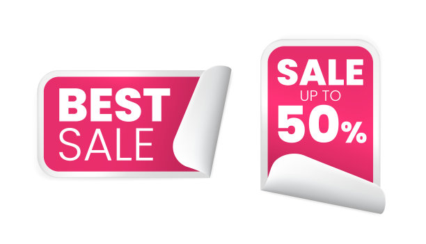 高质量的销售标签向量收集。孤立的向量元素图片下载