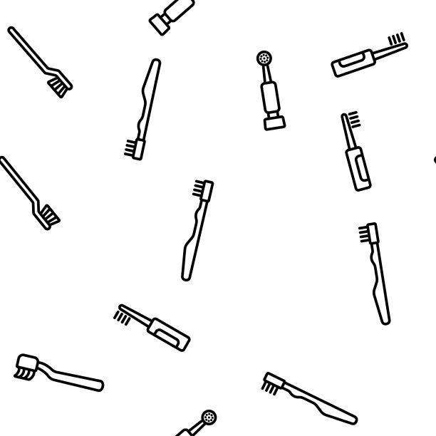 牙刷设备矢量无缝模式图片下载
